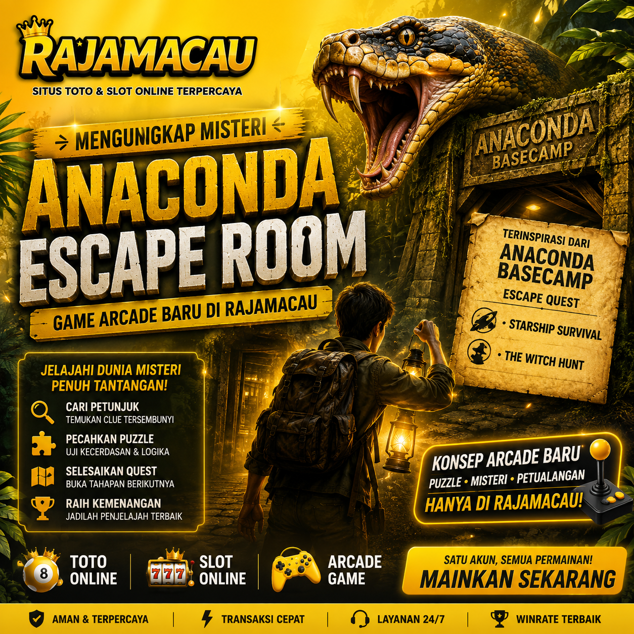 RAJAMACAU: Mengungkap Misteri Escape Room Anaconda Basecamp